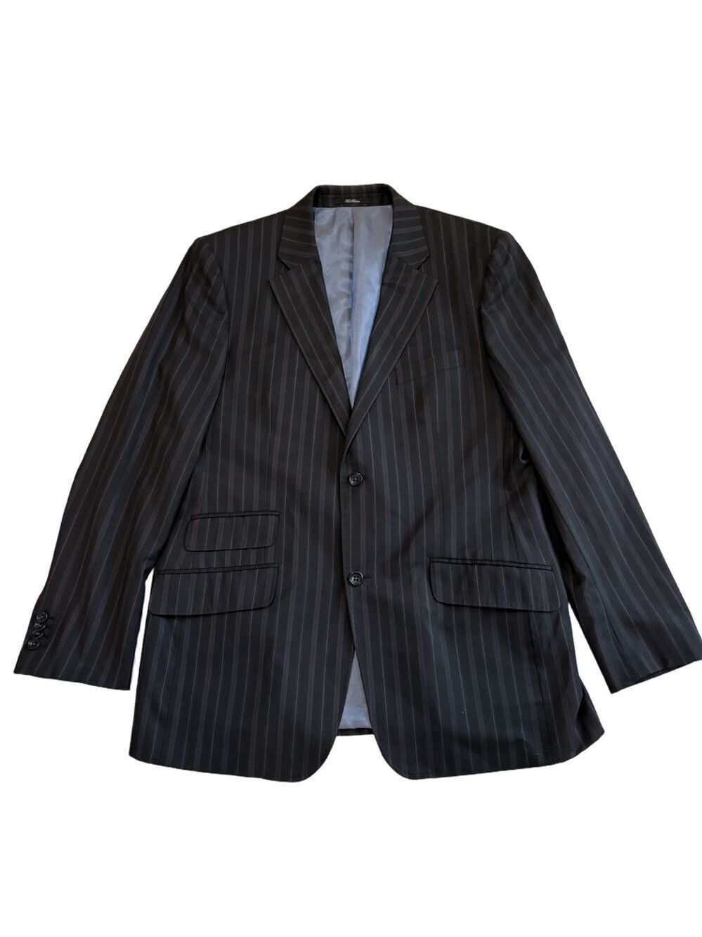Ted Baker London Black Pinstripe Blazer wool career size 5 (42)
